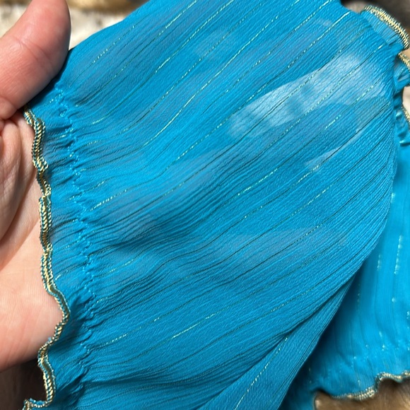 Vintage Victoria Secret Panties “Very Sexy” Turquoise & Gold - Picture 6 of 6